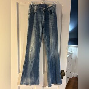 Urban Outfitters BDG High Rise Corset Lace Back Flare Jeans